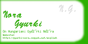 nora gyurki business card